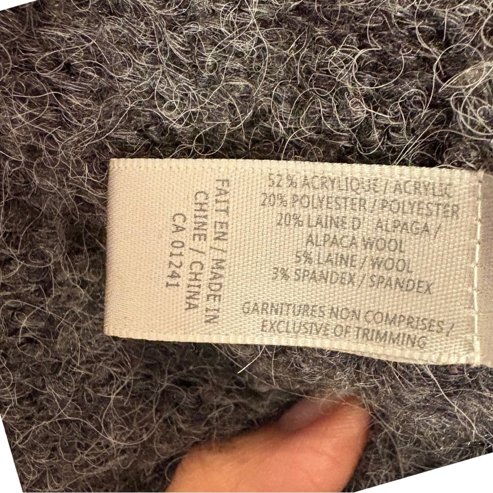 Contemporaine by Simons Alpaca Blend Oversized Knit Sweater Vest P/S - Picture 7 of 8